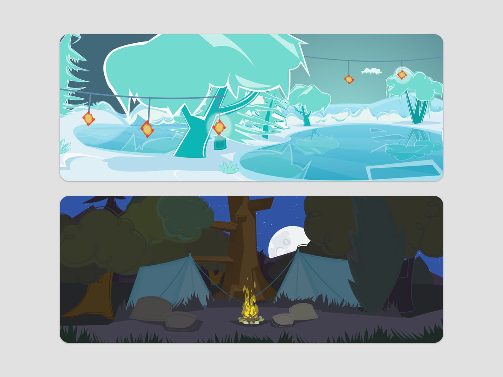 Background Illustration for Blue Rocket series Pixel Pinkie.