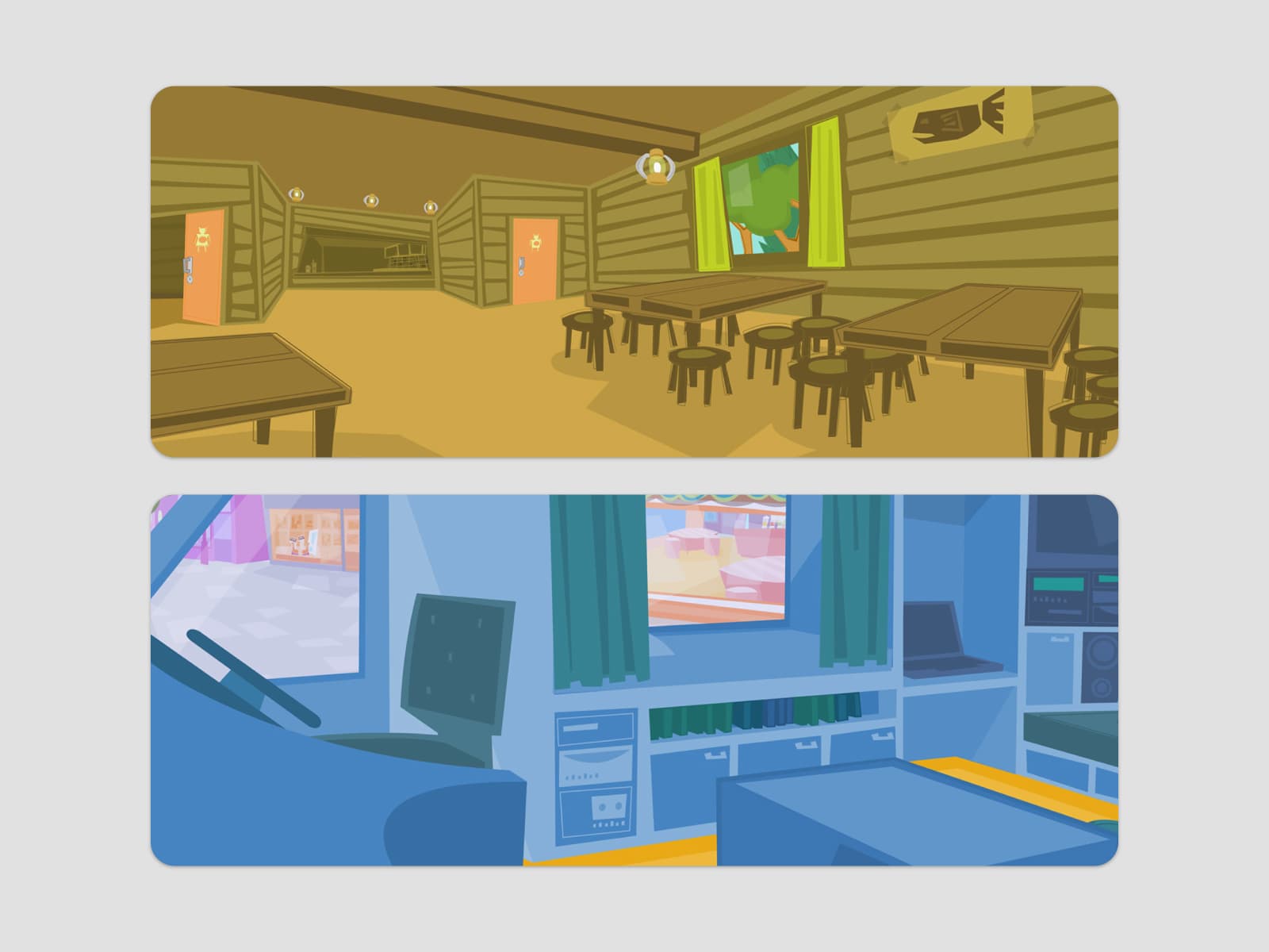 Background Illustration for Blue Rocket series Pixel Pinkie.