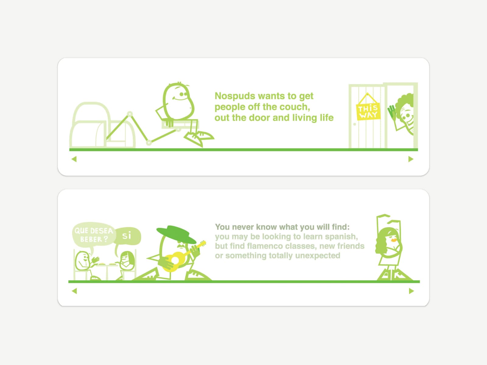 Illustration for No Spuds Branding.